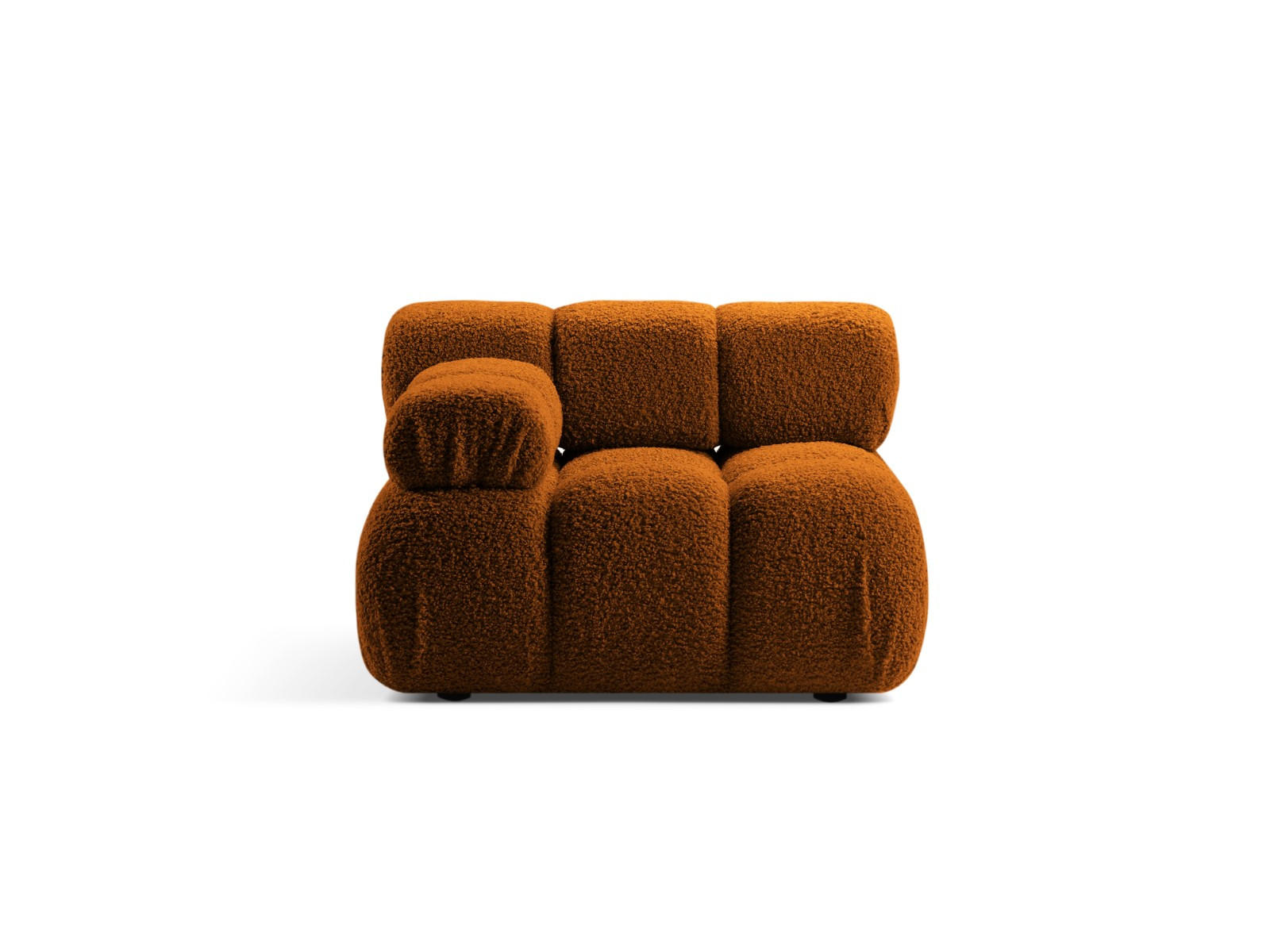 MODUL links Bellis aus Boucle ziegelrot - Orange, Textil (94/70/94cm) - Micadoni
