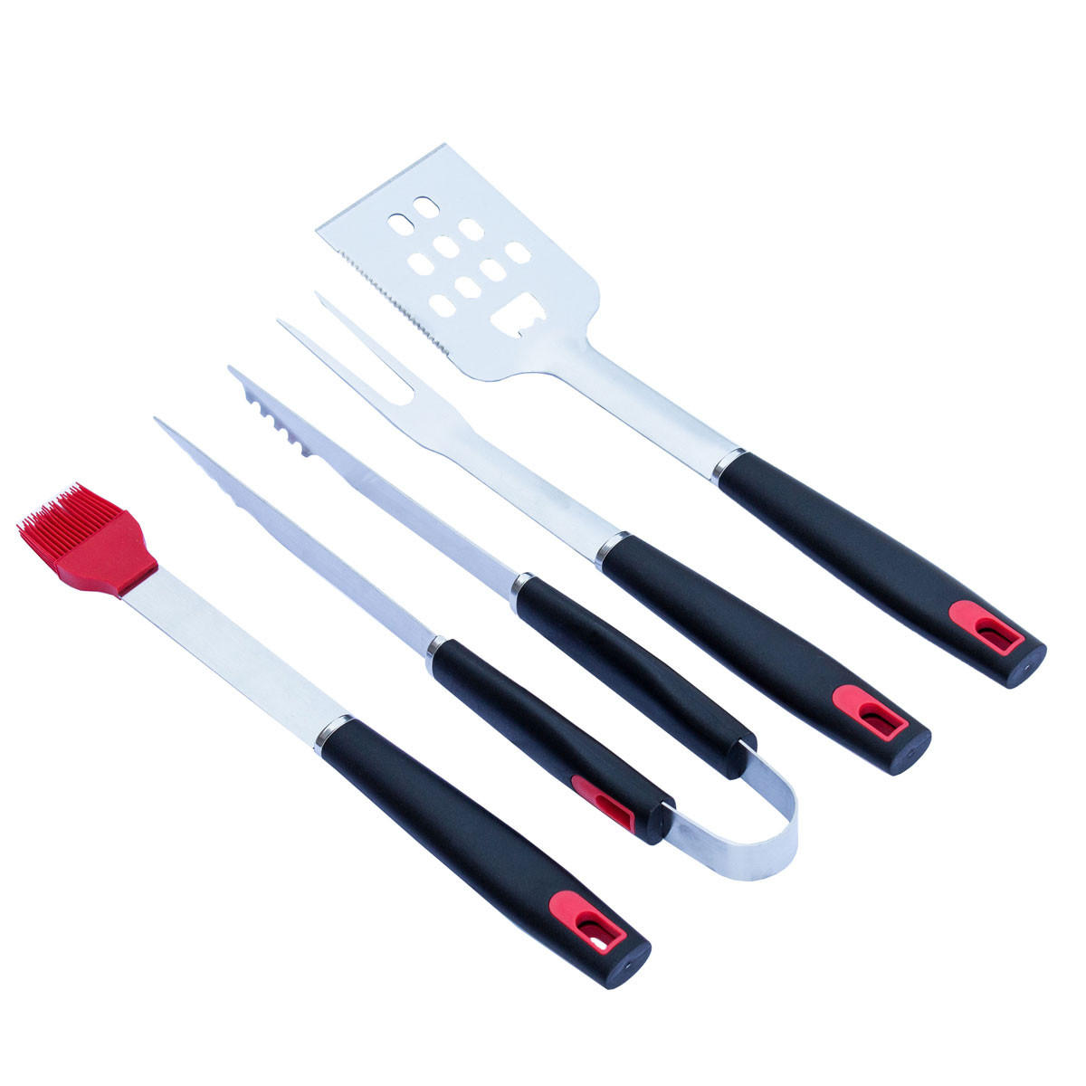 GRILLBESTECK 4-teilig - Silberfarben, Metall (5/1/40.5cm) - TAINO