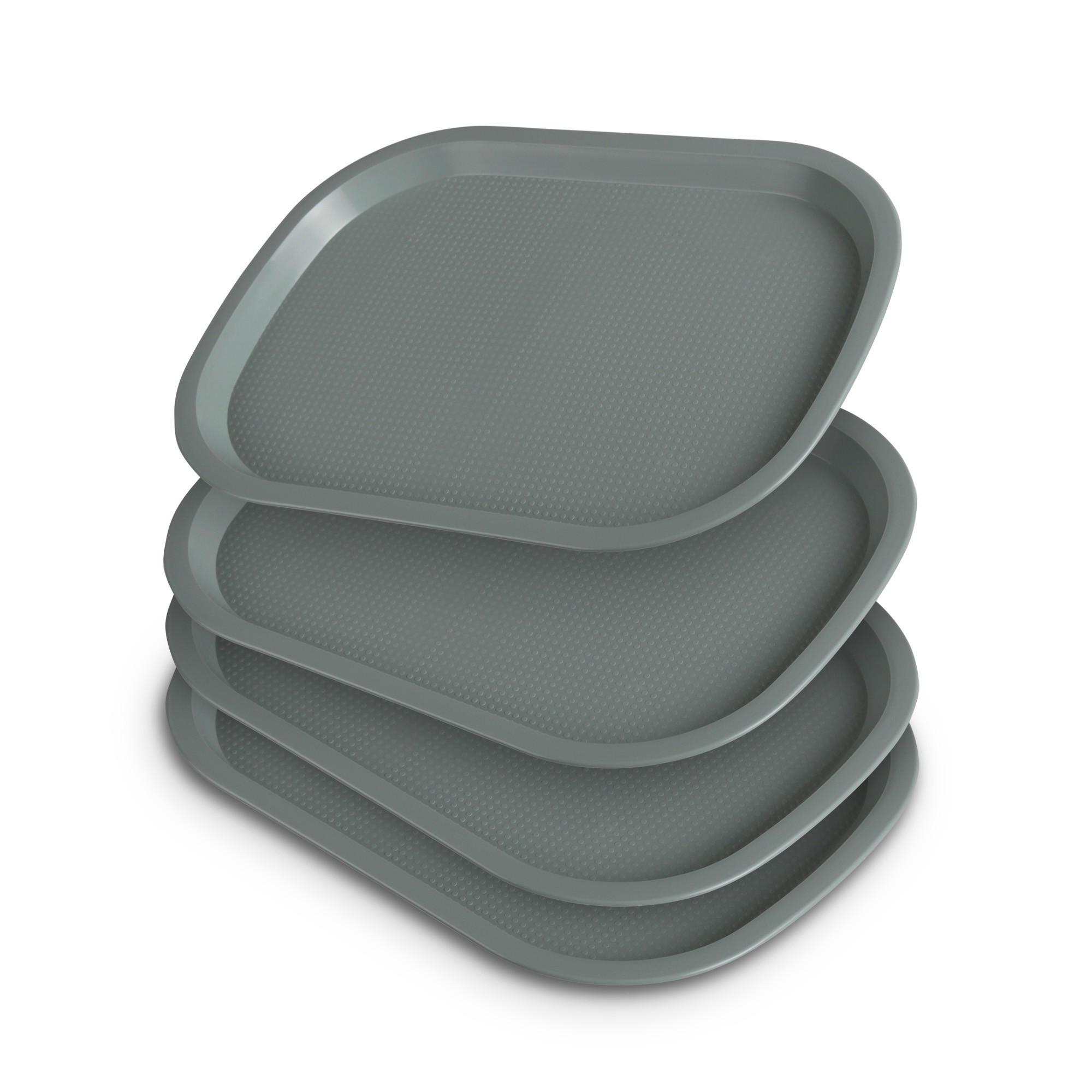 SERVIERTABLETT Kunststoff 37x27 cm Grün 4er-Pack - Grün, Kunststoff (27/2/37cm)