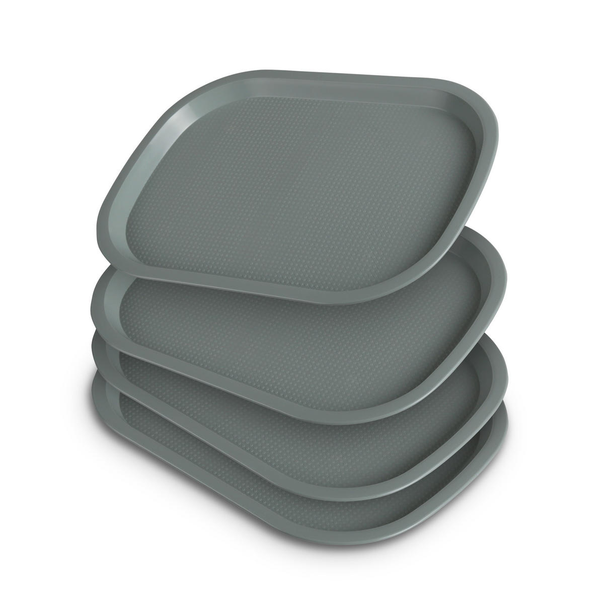 SERVIERTABLETT Kunststoff 37x27 cm Grün 4er-Pack - Grün, Kunststoff (27/2/37cm)