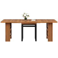 ESSTISCH 120–200/80/78 cm, Dunkelbraun - Dunkelbraun, Holzwerkstoff/Metall (200/80/78cm)
