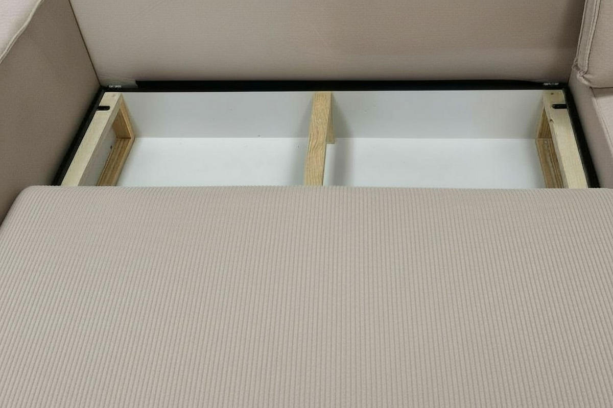 ECKSOFA RIO mit Schlaffunktion und Bettkasten, Farbe: Hellgrau, Cordstoff, Ottomane Universal - Hellgrau, Textil (249/142cm) - Marpur