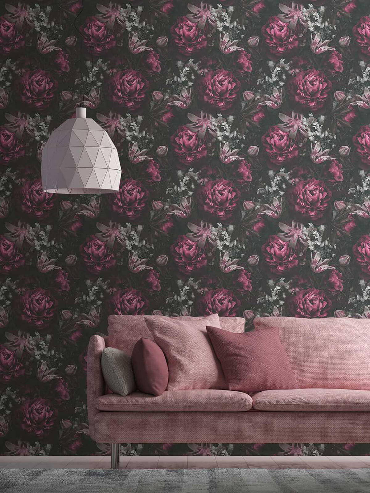 VLIESTAPETE Lila 53/1005 cm - Lila, Textil (53/1cm) - KUNSTLOFT
