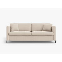 SOFA ausklappbar Gloria aus strukturiertem Stoff beige 3 Sitzplätze - Beige, Textil (102/80/202cm) - Micadoni