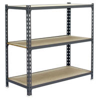 SCHWERLASTREGAL Small Muli HxBxT 100 x 80 x 40 cm 3 Fachböden Fachlast 150 kg Grau - Grau, Metall (80/100/40cm) - PROREGAL