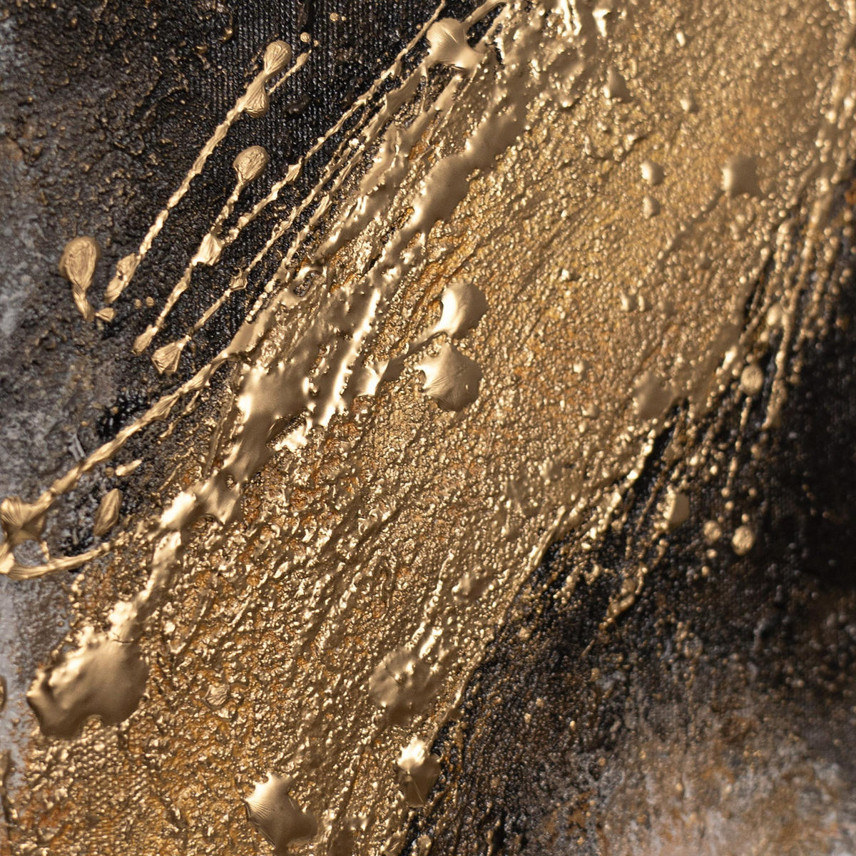GEMÄLDE Impuls Schattenfugenrahmen Schwarz 9-teilig - Schwarz, Holz (160/70cm) - YS-art gallery
