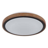 LED DECKENLEUCHTE BRUNO Aluminium Braun - Braun, Holz (38/38/9.5cm) - Globo Lighting