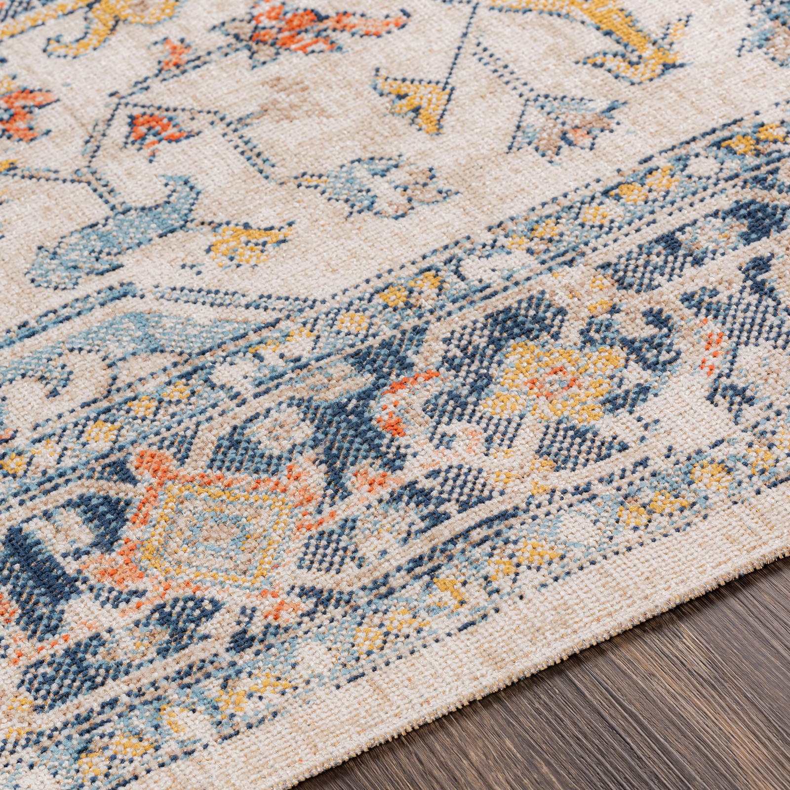 Thumbnail - Livabliss Vintage-Teppich, Dunkelblau, Textil, Grafikmuster, Rechteckig, 120x170 cm, Oeko-Tex® Standard 100, in verschie...