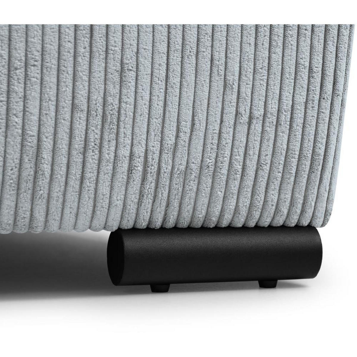 WOHNLANDSCHAFT Benny U hellgrau - Hellgrau/Schwarz, Textil/Metall (350/85/186cm) - Beautysofa