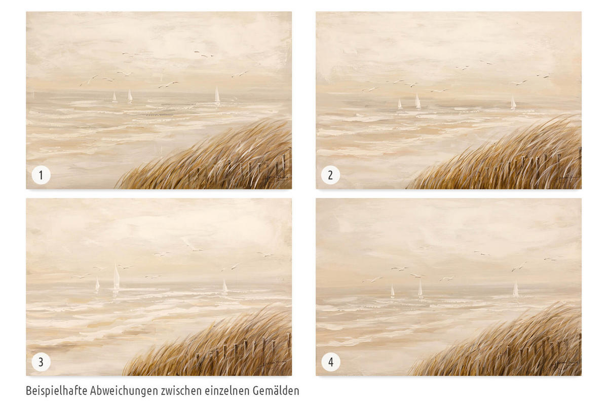 ÖLGEMÄLDE 90/60 cm - Beige, Holz/Textil (1.38/60cm) - KUNSTLOFT