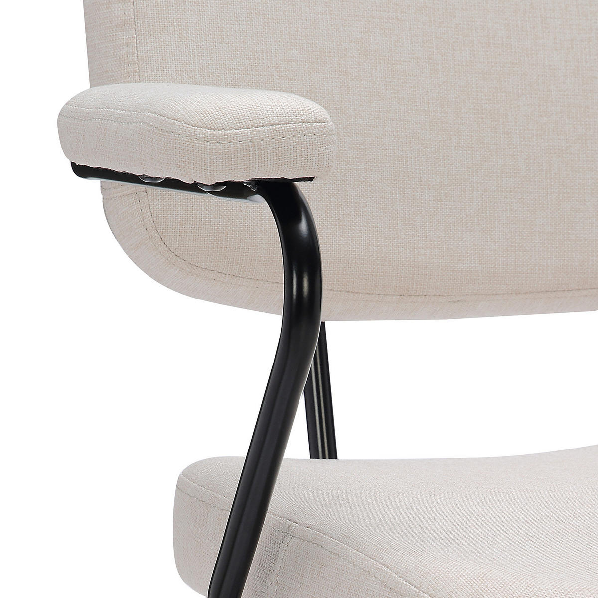 BÜRODREHSTUHL - Beige, Textil/Metall (61/84/59cm) - home24