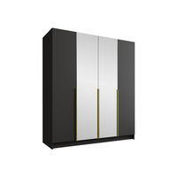 KLEIDERSCHRANK Santi II - Goldfarben, Holzwerkstoff/Metall (200/215/58cm) - MIRJAN24