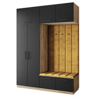 GARDEROBENSCHRANK REMA 180/240/60 cm Modern Garderobe-Set Eiche Wotan - Gelb/Eiche Wotan, Holzwerkstoff (180/240/60cm) - MASSENO