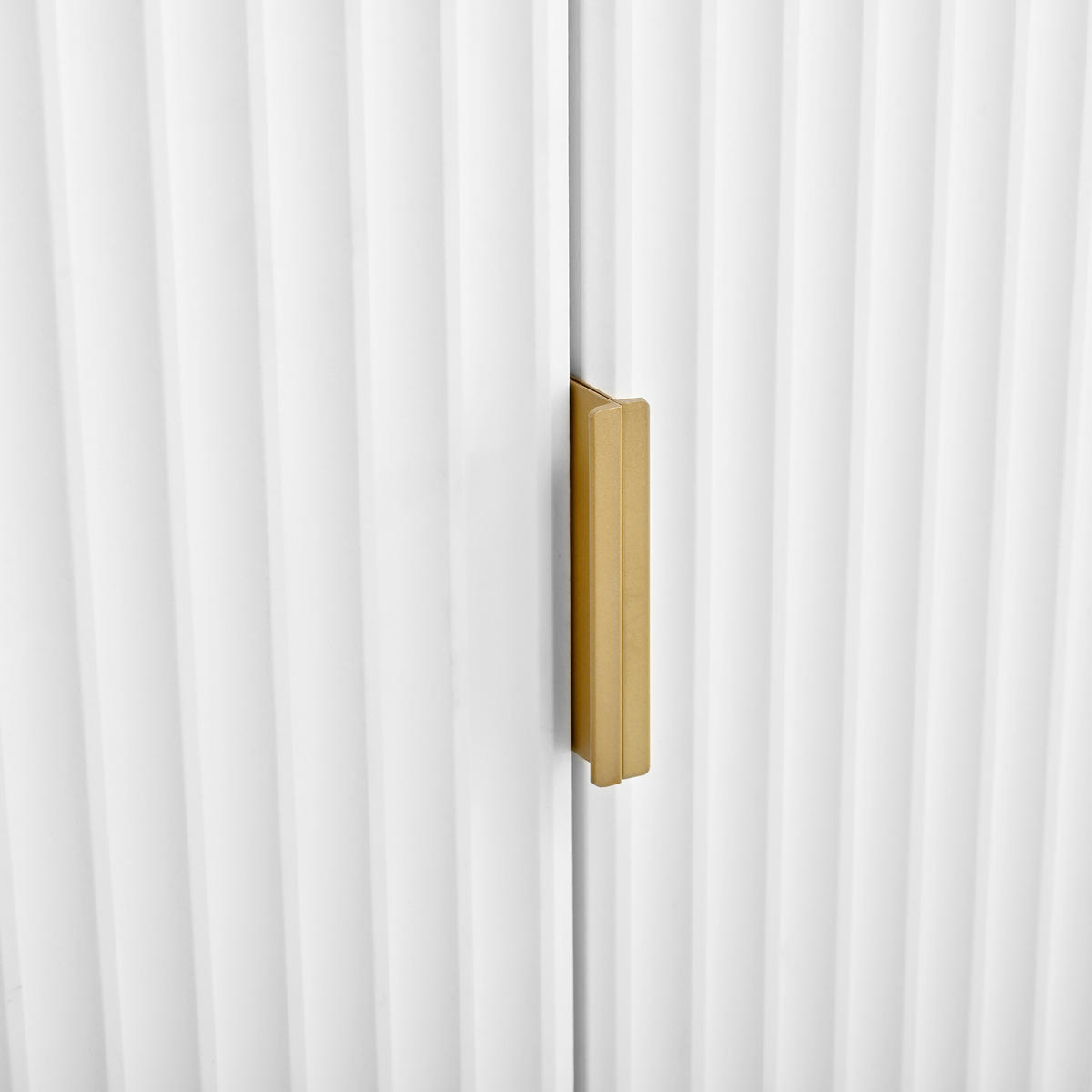 LOWBOARD DE-40124 mit goldenen Griffen und goldenen Beinen Weiß - Weiß, Holzwerkstoff (170/55/35.5cm) - ComfortXL
