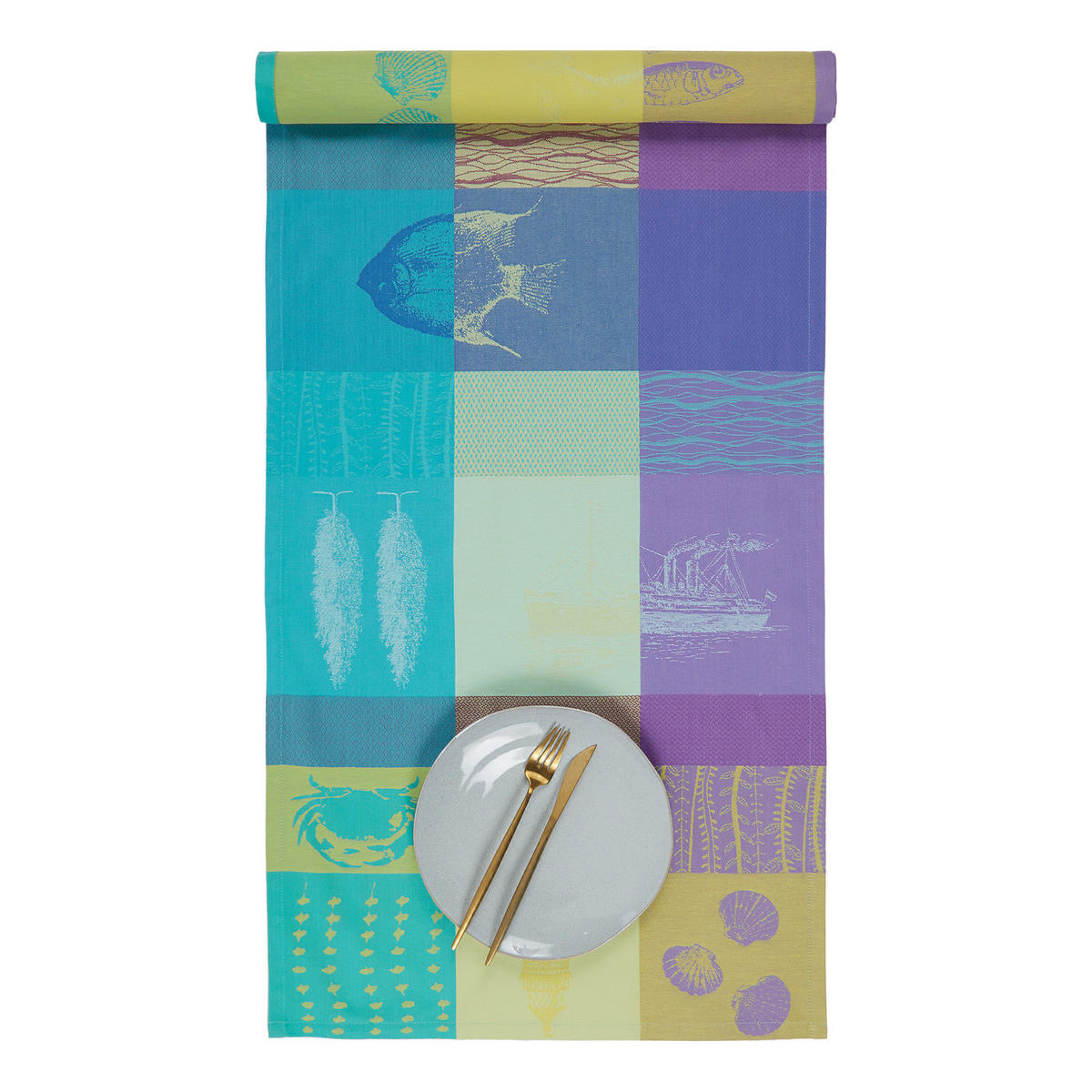 TISCHLÄUFER Riviera - Multicolor, Textil (50/160cm) - BUTLERS