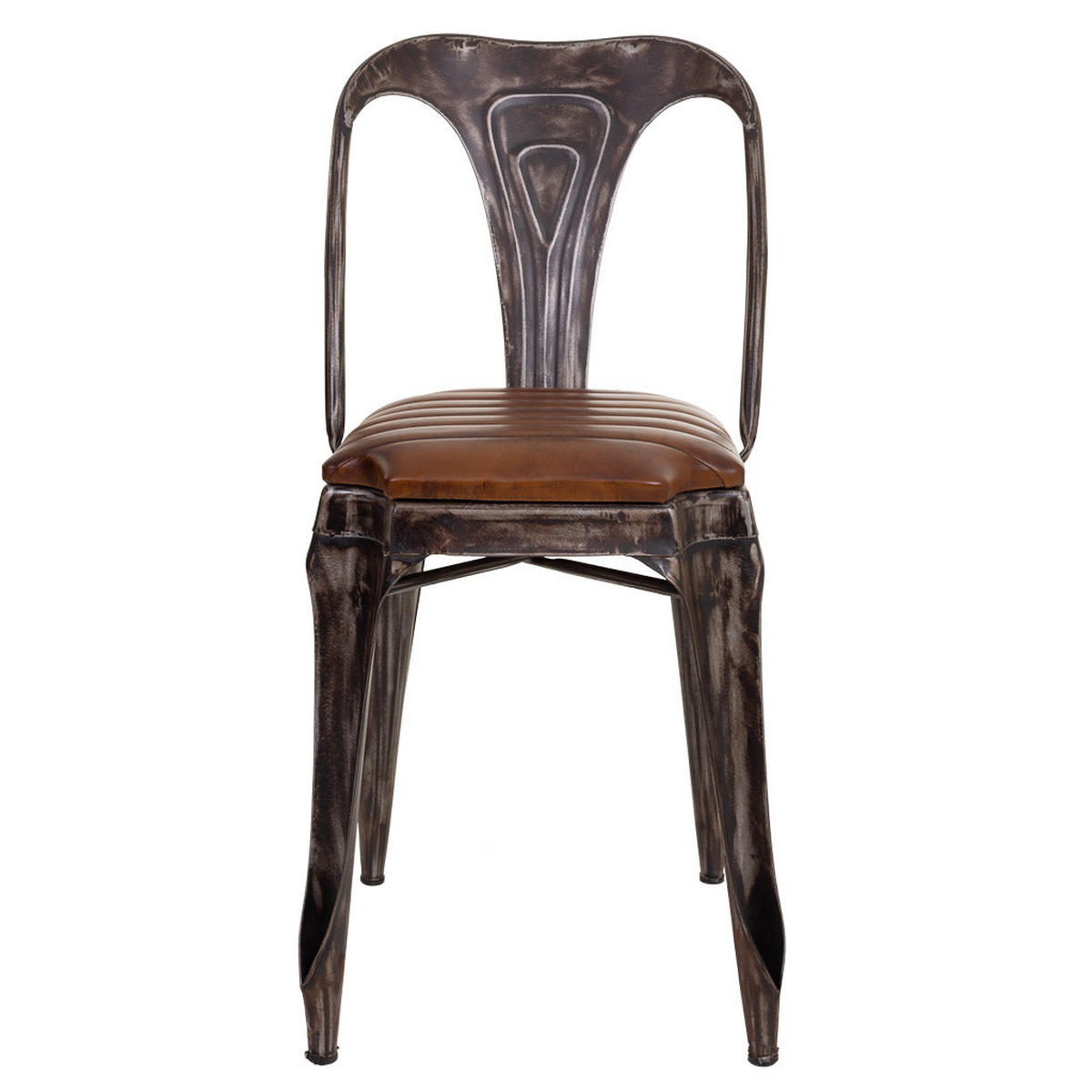 STUHL aus Metall, braun, 39x52x84cm - Braun, Metall (39/84/52cm) - Wanderlust