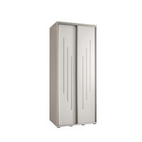 SCHWEBETÜRENSCHRANK 235,2/120/45 2-türig - Silberfarben/Weiß, Holz/Metall (120/235/45cm) - Abiks Möbel