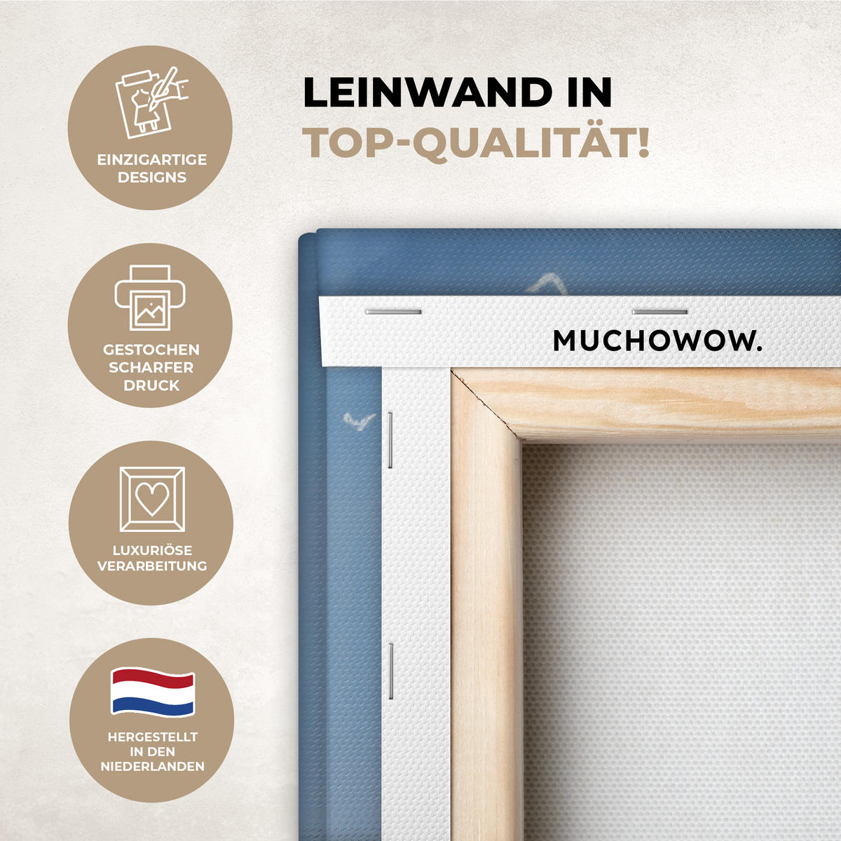 LEINWANDBILD Baum - Jahreszeiten - Winter - Landschaft Deko Groß 90x140 cm - Multicolor, Textil (90/140cm) - MuchoWow