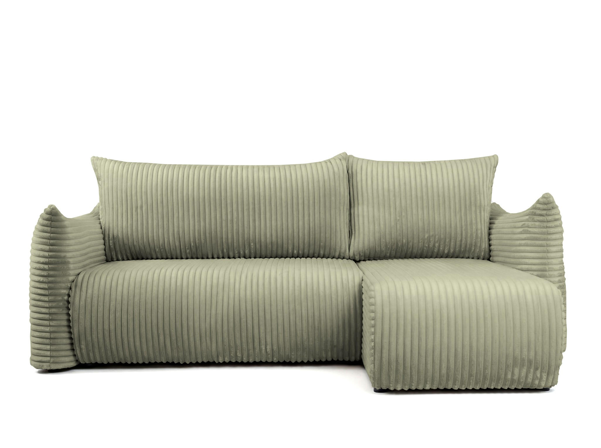 ECKSOFA Mailand Xs Mit Schlaffunktion - Olivgrün, Holzwerkstoff/Textil (226/154cm) - Fun Möbel