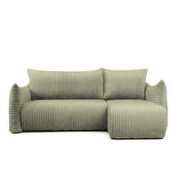 ECKSOFA Mailand Xs Mit Schlaffunktion - Olivgrün, Holzwerkstoff/Textil (226/154cm) - Fun Möbel