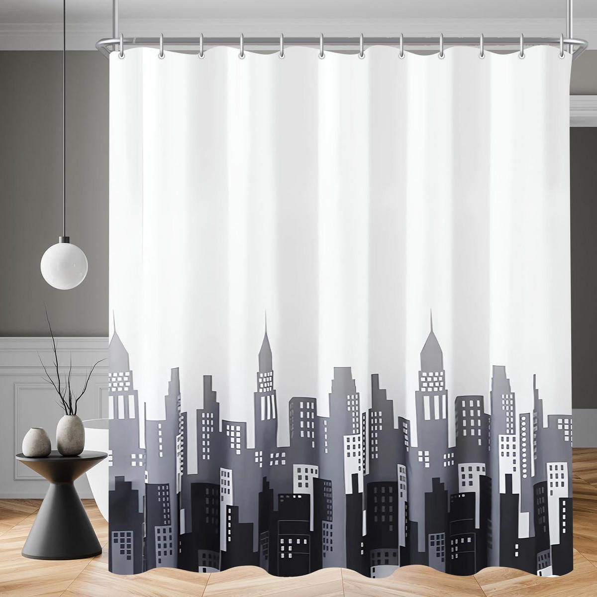 DUSCHVORHANG Eisenturm 180 x 200 cm Textil Wasserabweisend Waschbar - Multicolor, Textil (180/200cm)