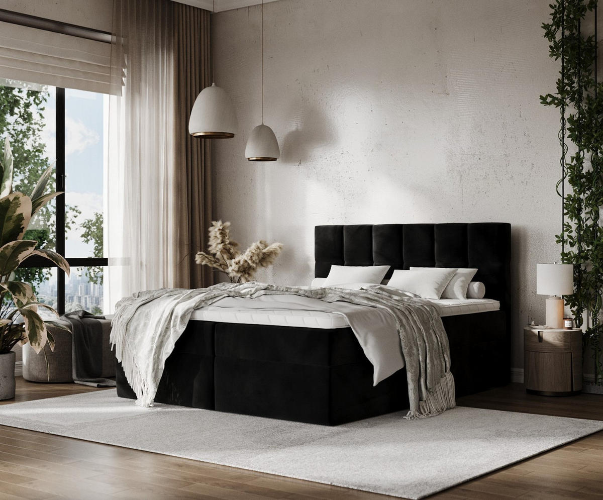 POSTEL BOXSPRING VARENO 180/200 Černá - černá, kov/dřevo (180/200cm) - AltaBeds