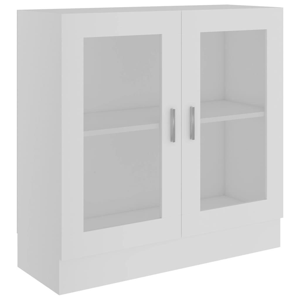 VITRINENSCHRANK Weiß 82,5x30,5x80 cm Holzwerkstoff - Weiß, Holzwerkstoff (82.5/80/30.5cm) - furnicato