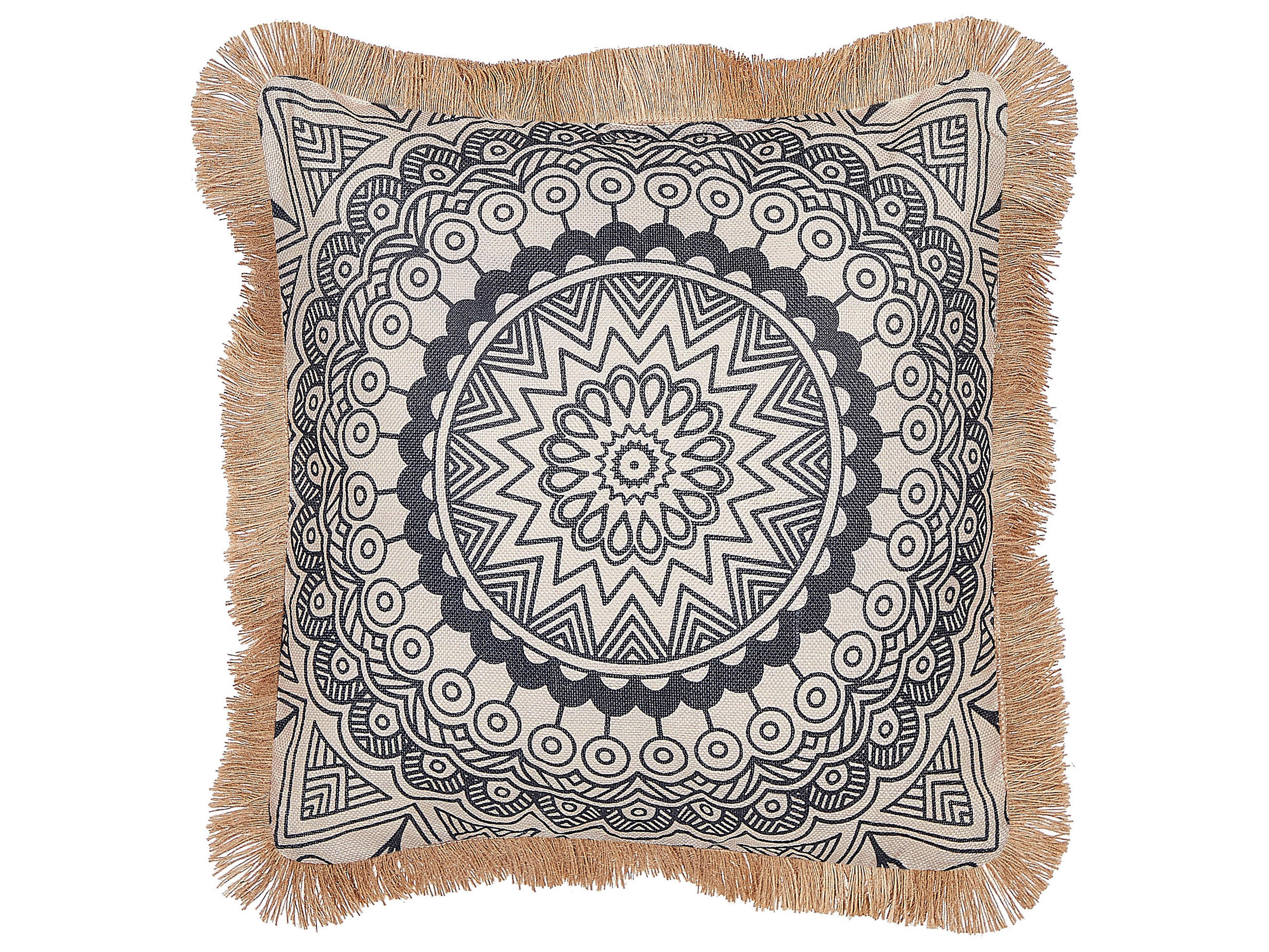 DEKOKISSEN 2er-Set Beige 45/7 cm Agrimony - Beige, Textil (45/7cm) - Beliani