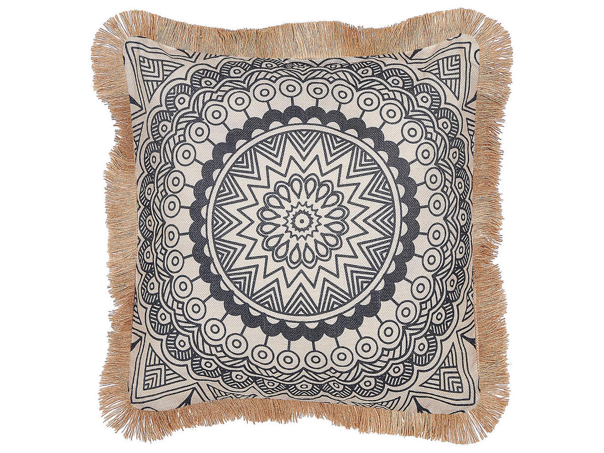 DEKOKISSEN 2er-Set Beige 45/7 cm Agrimony - Beige, Textil (45/7cm) - Beliani