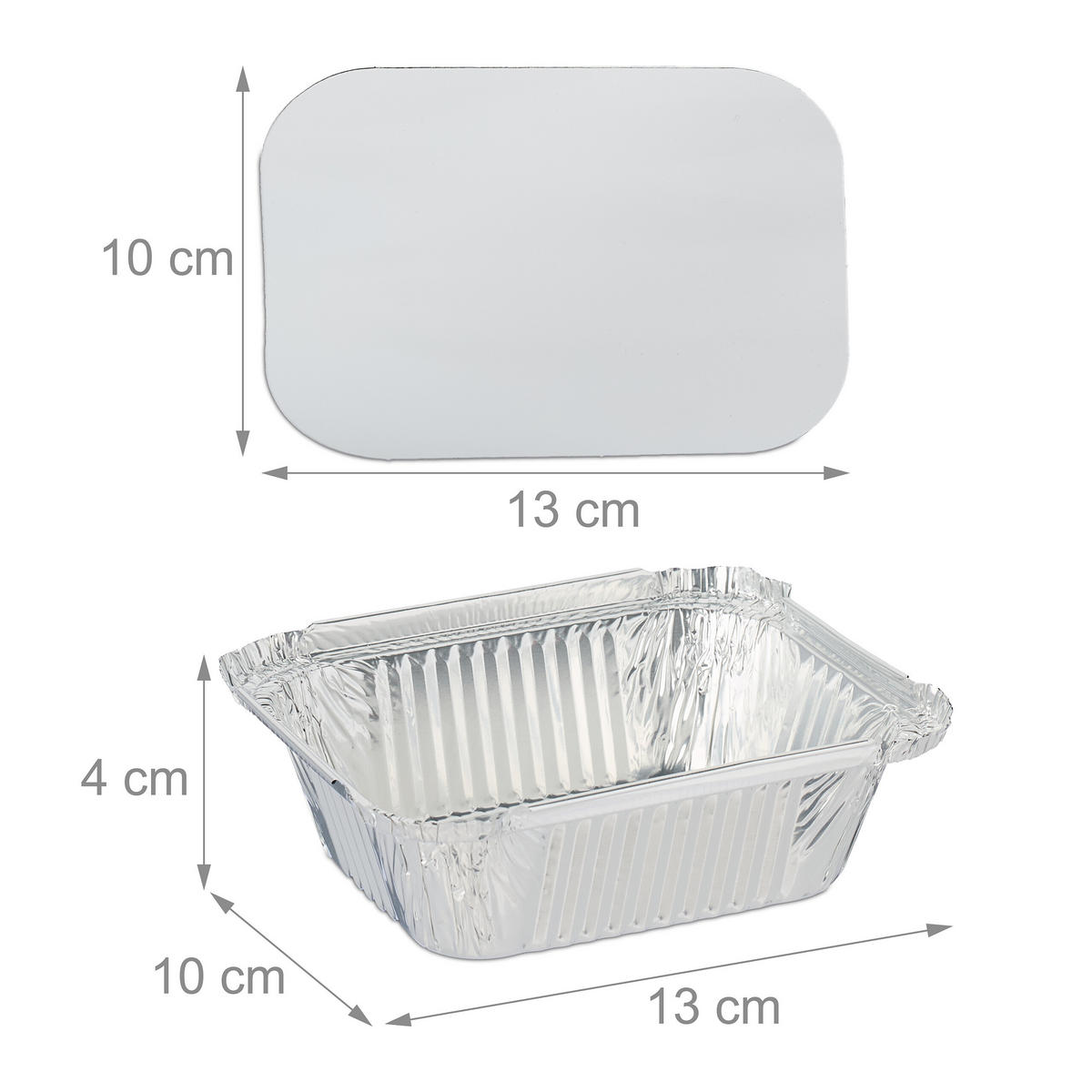 100XALUSCHALE - Silberfarben, Papier/Metall (10/13/4cm) - Relaxdays