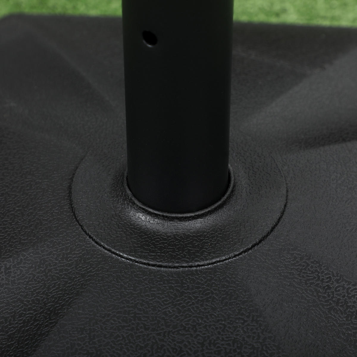 SONNENSCHIRMFUSS für Mastdurchmesser Ø 34/38/48 mm, für Garten, Balkon, Zementfüllung, Schwarz 45,5 x 45,5 x 33 cm - Schwarz, Kunststoff (45.5/45.5cm) - Outsunny