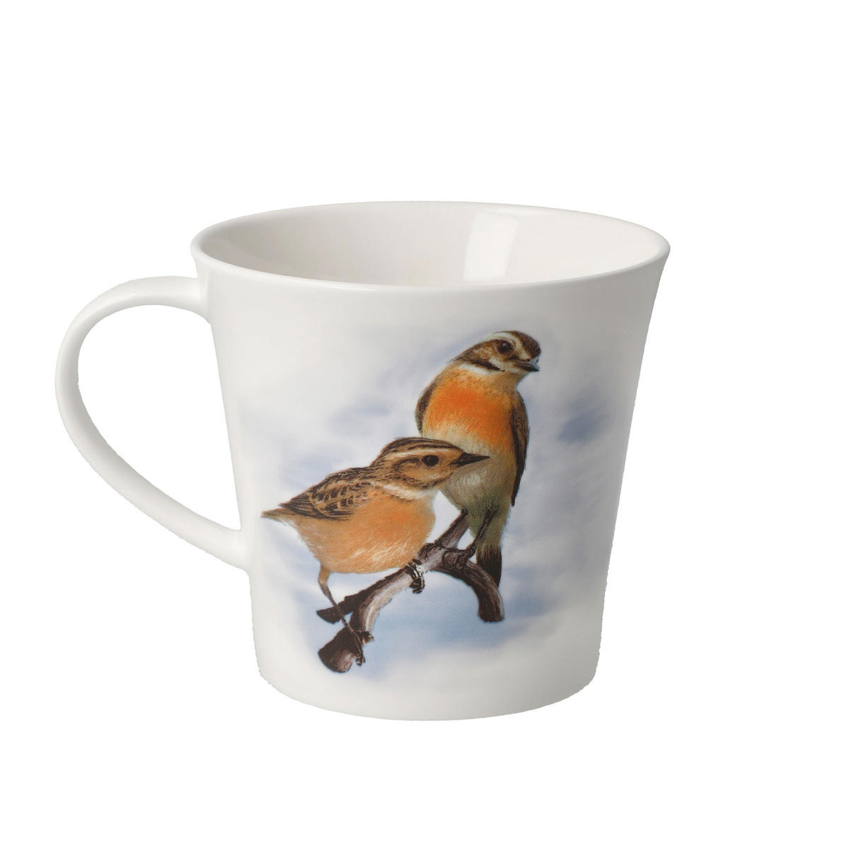 TEETASSE Vogel des Jahres 2023 Braunkehlchen, Fine Bone China, Bunt, 350 ml - Multicolor, Keramik (0.35L) - Goebel