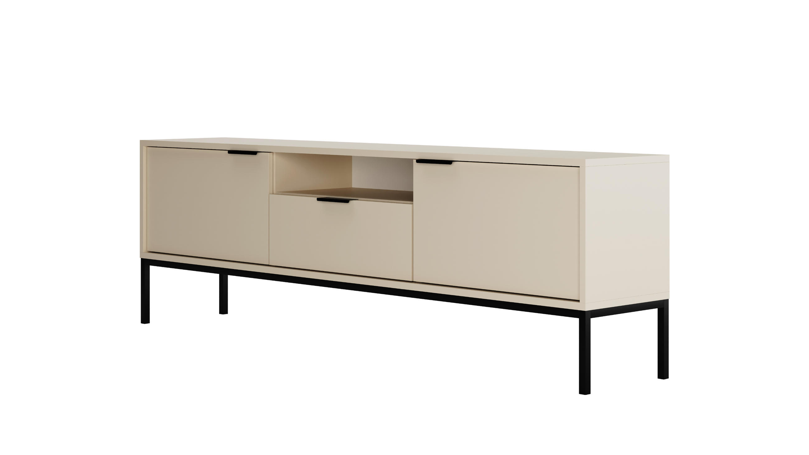 LOWBOARD Austin II 33/56,4/175 cm - Beige/Schwarz, Holzwerkstoff (33/56/175cm) - Kocot Kids