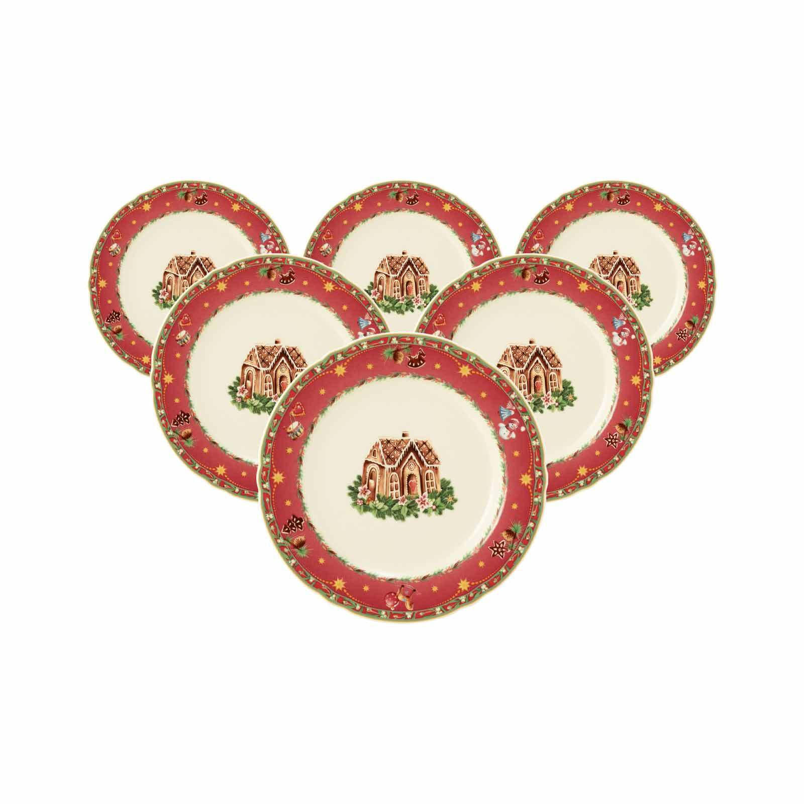 BROTTELLER Marieluise Weihnachtsnostalgie creme ø 17 cm 6er Set - Creme, Keramik (17.1cm) - Seltmann Weiden