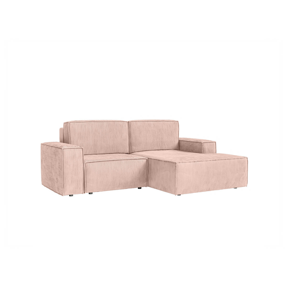 ECKSOFA KOKKO MINI mit Schlaffunktion, Rose - Pink, Textil (240/167cm) - Fedve
