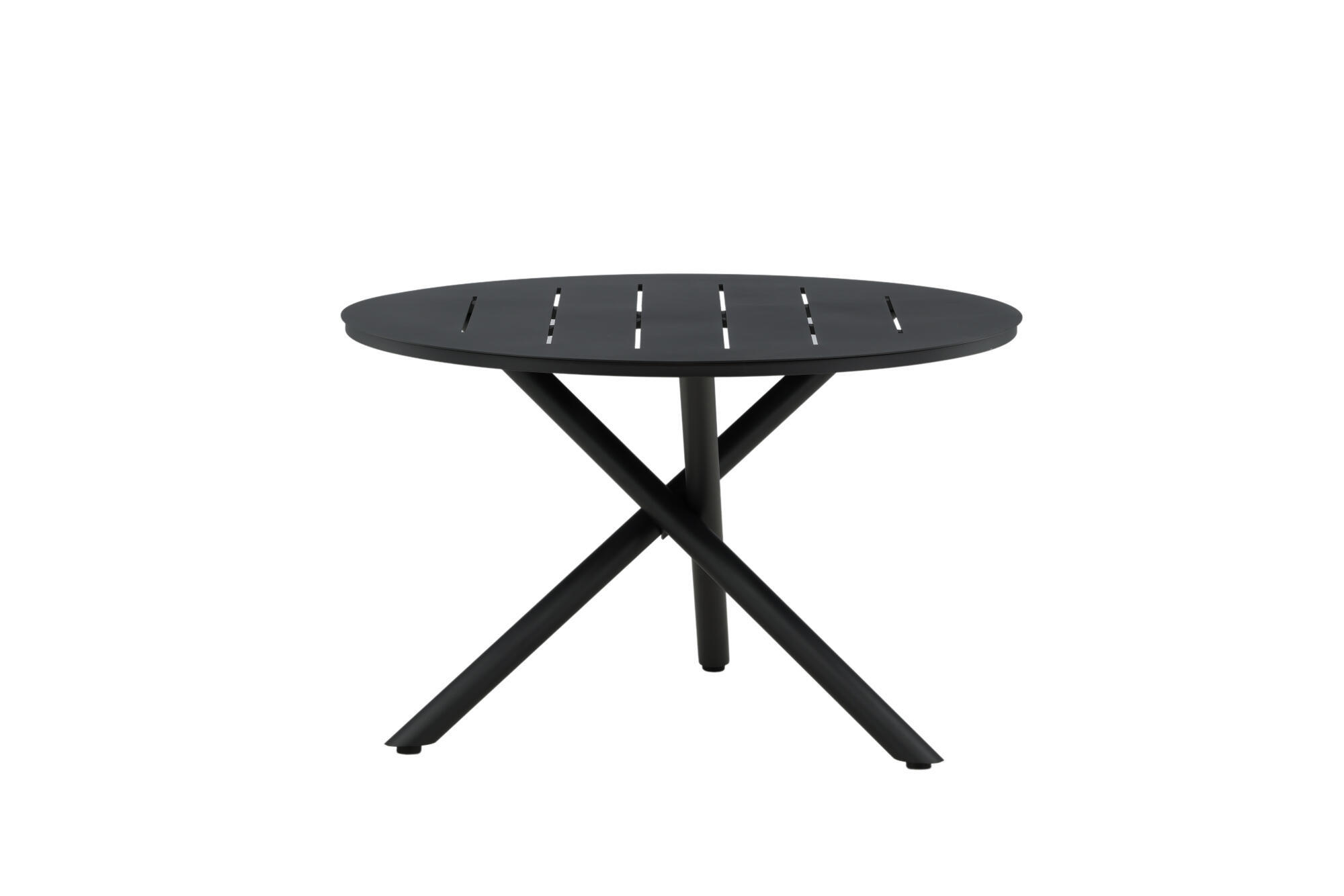 GARTENESSTISCH ALMA Schwarz 120x120x75 cm - Schwarz, Metall (120/120/75cm) - FURNLUX