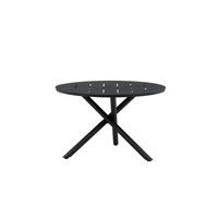 GARTENESSTISCH ALMA Schwarz 120x120x75 cm - Schwarz, Metall (120/120/75cm) - FURNLUX