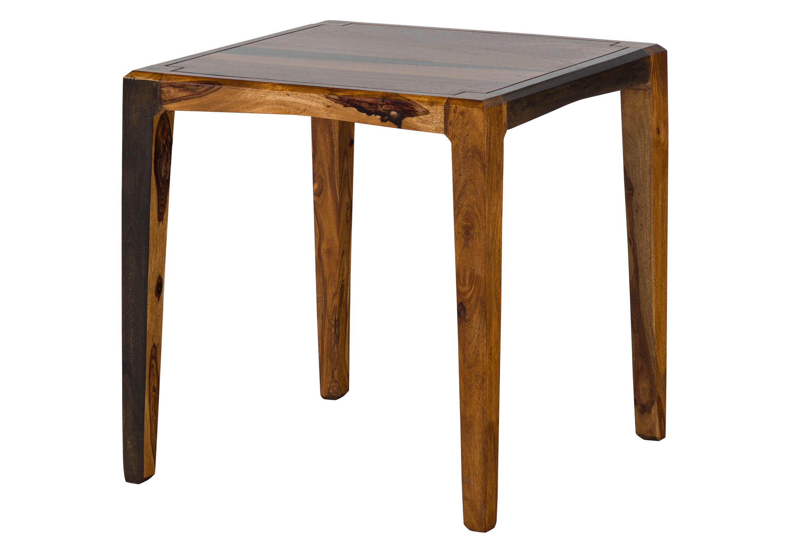 BEISTELLTISCH Sheesham 50x50x50 dunkelbraun lackiert ANCONA #250 - Dunkelbraun, Holz (50/50/50cm) - Massivmoebel24