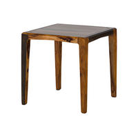 BEISTELLTISCH Sheesham 50x50x50 dunkelbraun lackiert ANCONA #250 - Dunkelbraun, Holz (50/50/50cm) - Massivmoebel24