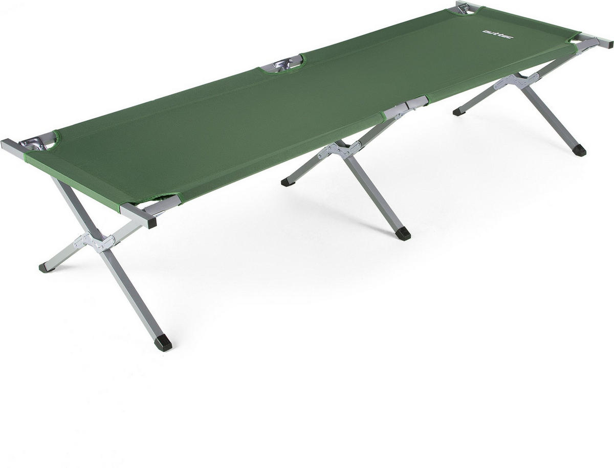 CAMPINGBETT 203/62/45 cm - Grün, Textil/Metall (203/45/62cm) - Outtec