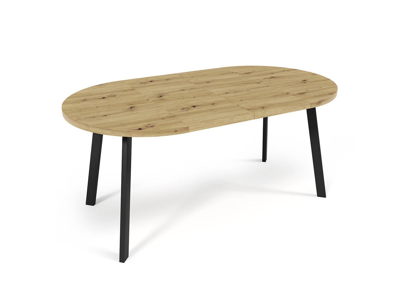 ESSTISCH Yavin Gold Craft Eiche / Schwarz 100/176 / 100 / 76cm - Eiche Bianco/Schwarz, Holz/Holzwerkstoff (100/100/76cm) - Feldmann-Wohnen