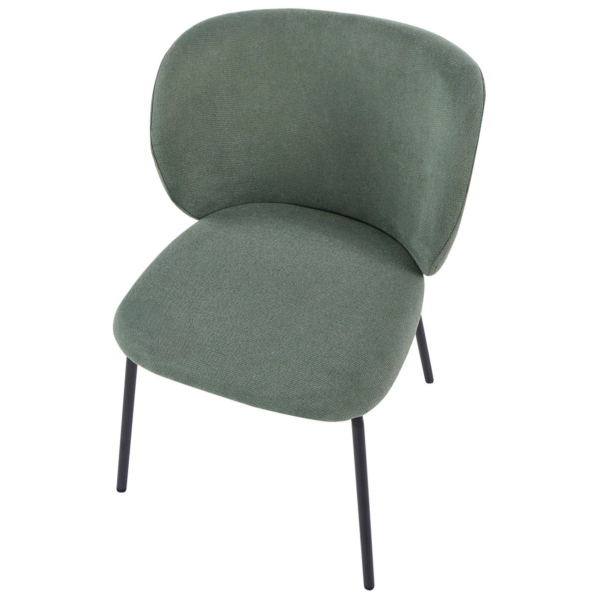 ESSZIMMERSTUHL 2er Set Stoff Hellgrün Calera - Hellgrün, Textil/Metall (56/78/60cm) - Beliani