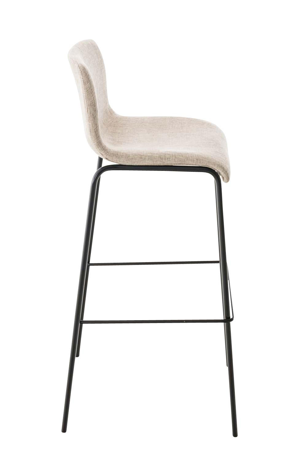 BARHOCKER Stoff Creme - Creme/Schwarz, Textil/Metall (43/100/48cm) - CLP