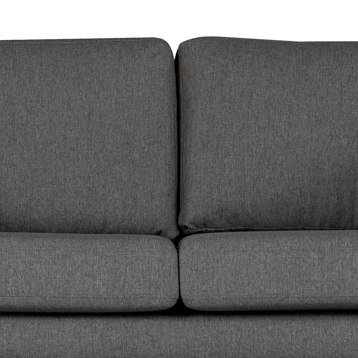 3-SITZER SOFA - Dunkelgrau/Buchefarben, Textil (237/81/88cm) - home24