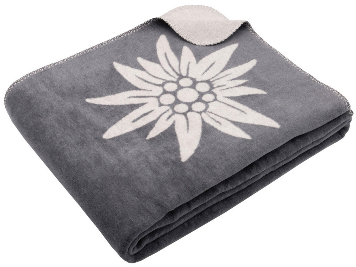 KUSCHELDECKE, 150/200cm, 60% Baumwolle, 40% Polyacryl, Grau - Grau, Naturmaterialien (150/200cm) - Zollner