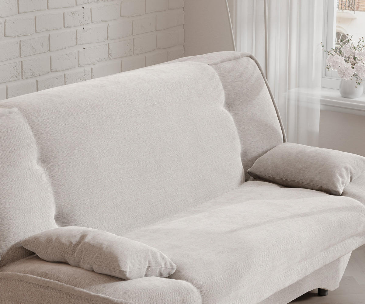 SCHLAFSOFA ORLIN mit Bettkasten Beige - Beige, Holzwerkstoff/Kunststoff (200/85/90cm) - Idohome