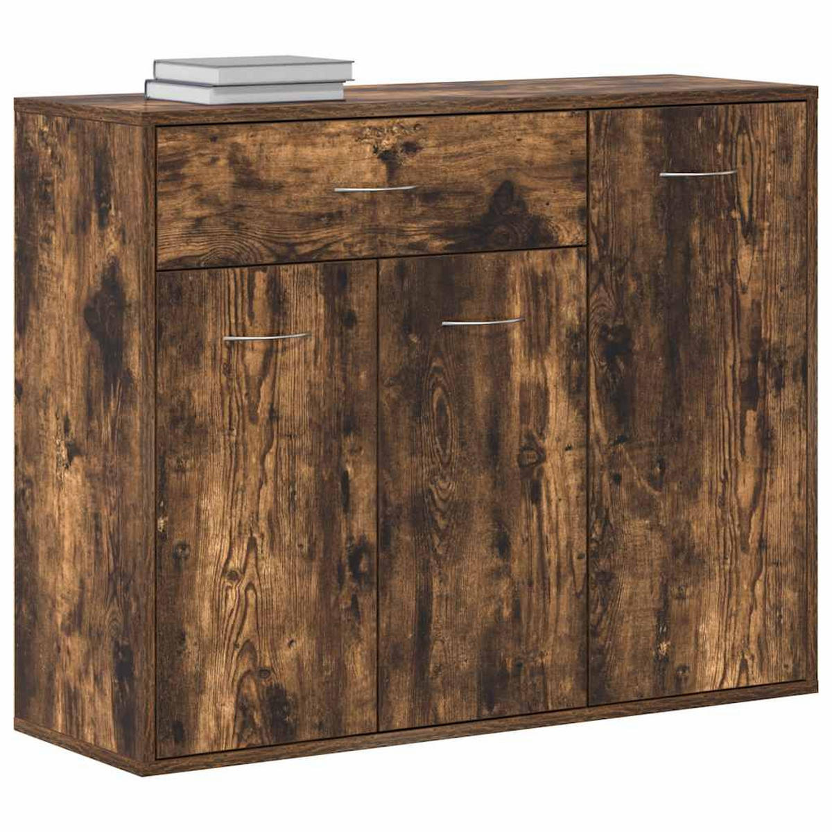 SIDEBOARD Räuchereiche 88/30/70 Cm Holzwerkstoff - Dunkelbraun/Grau, Holz/Holzwerkstoff (88/70/30cm) - vidaXL