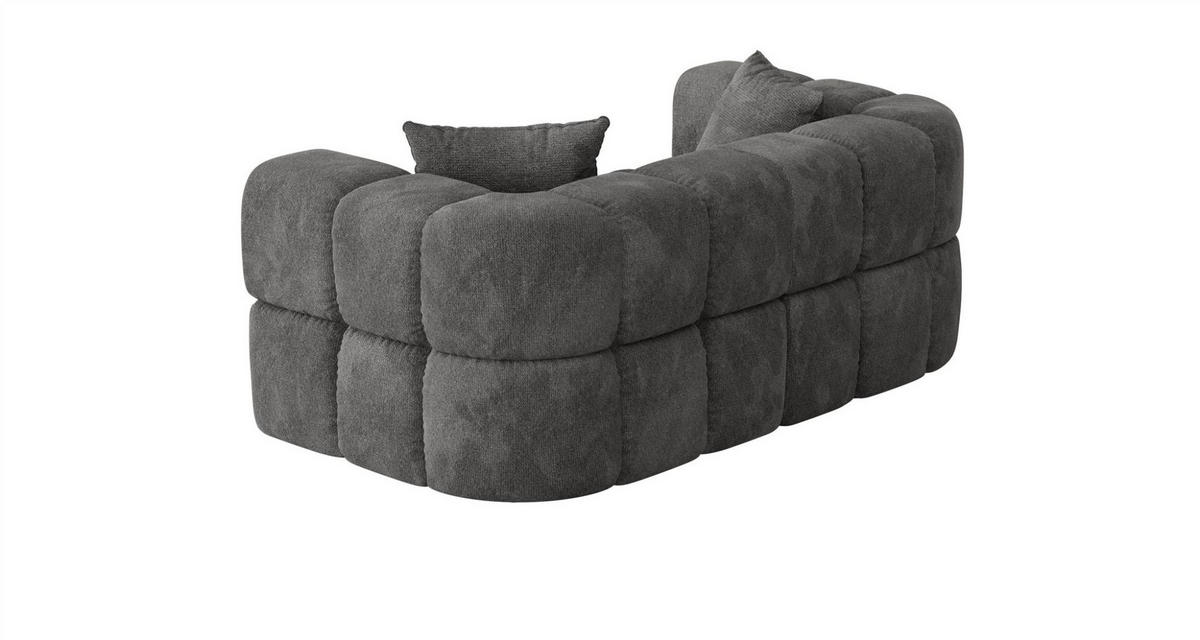 SOFA 2-sitzer Vega - Dunkelgrau, Holzwerkstoff/Textil (200/77/103cm) - Fun Möbel