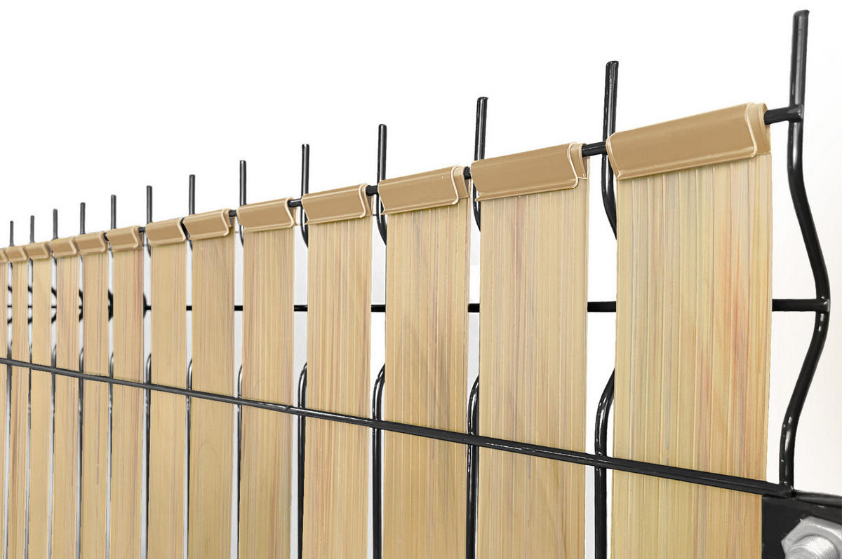 PVC SICHTSCHUTZSTREIFEN ROLLE FLEXIBEL Baldo Beige 60m L.46mm - Mit Clips und Endprofil - Beige, Kunststoff (6000/0.1cm) - Casanoov