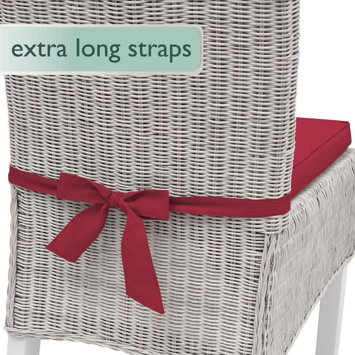 STUHLKISSEN Pia 45/40/5 cm Rot 4tlg - Rot, Textil (40/45cm) - Beautissu 